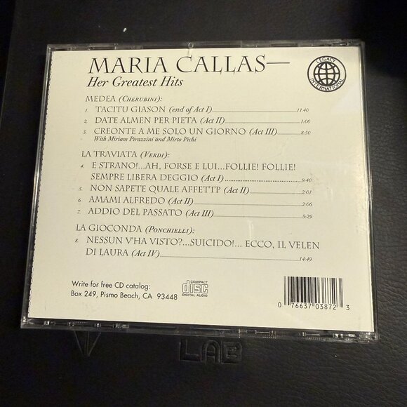 Maria Callas "Her Greatest Hits" CD TESTED - Picture 2 of 2